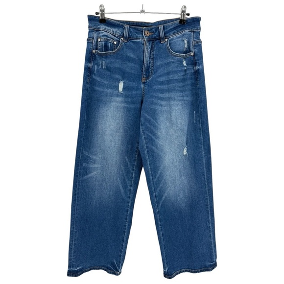 Universal Standard Bae Boyfriend Crop Jeans Color Princeton Blue Size 4 - Picture 1 of 12